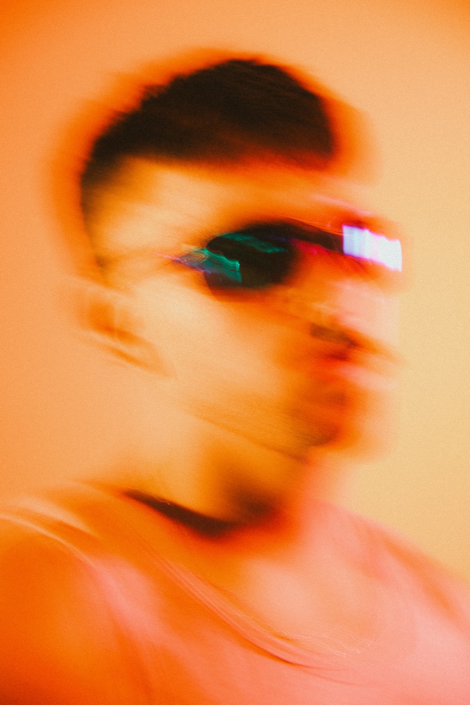 motion-blurred portrait of omar